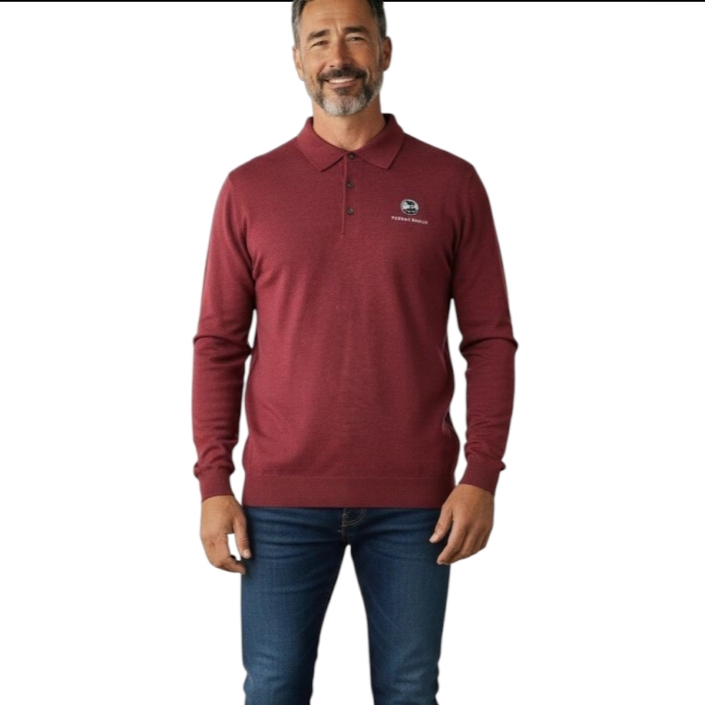 Pebble‎ Beach Polo Sweater Red Mens Size Large